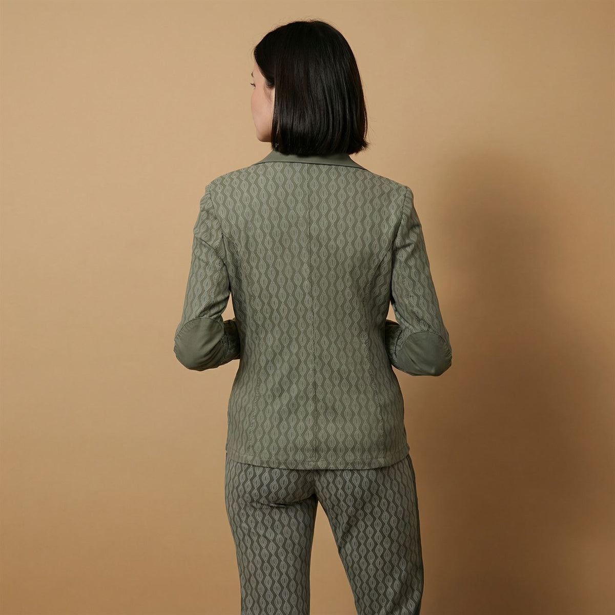 Blazer stretch à motif géométrique – cva514721 2