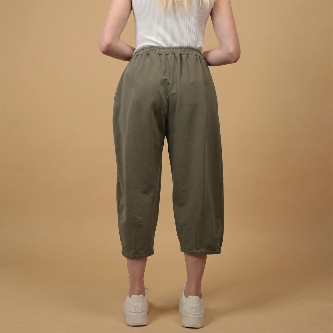 Pantalon fluide coton taille élastiquée – CVA825695