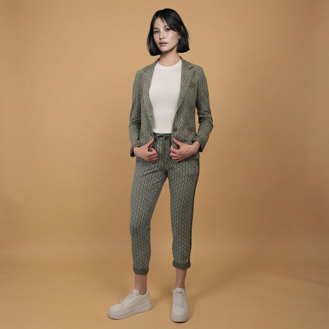 Geometric print stretch blazer – CVA514721-2