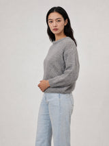 Pull duveteux en mohair mélangé à col rond – MCL23573