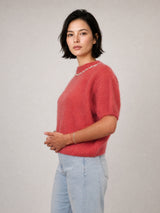 Pull en mohair col rond orné de strass – MCL24123
