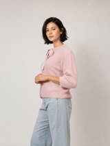Gilet en maille douce à l’angora avec nœud – MCL26521