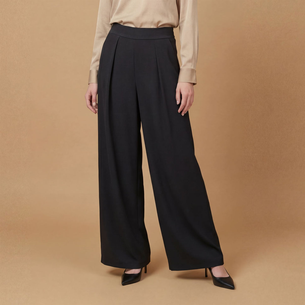 Wide leg pleated trousers – mf55092