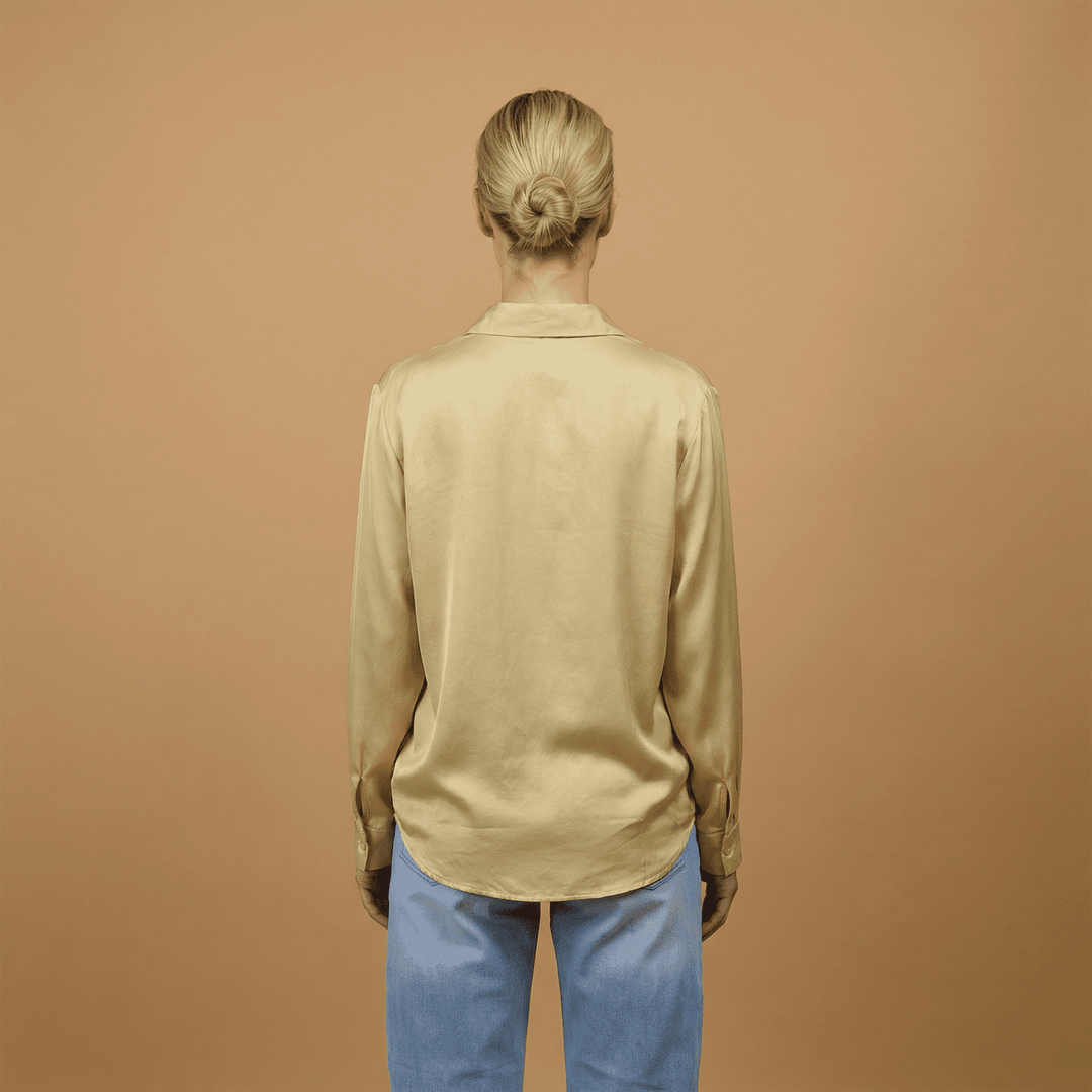 Blouse fluide drapée col foulard – MF55793