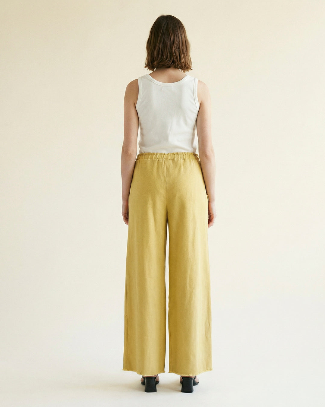 Pantalon large taille élastiquée en coton – MF56008