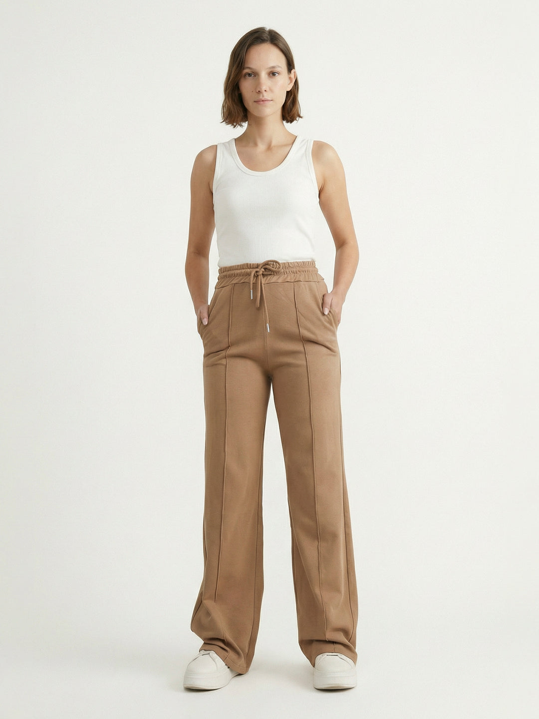 Pantalon droit taille élastique MF56133