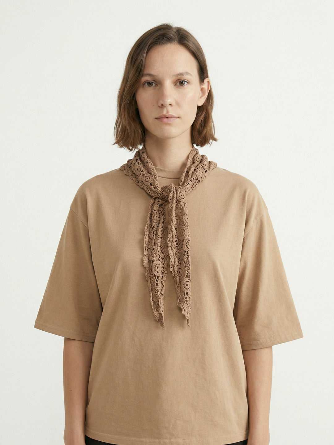 Sweat fluide col châle dentelle MF56147