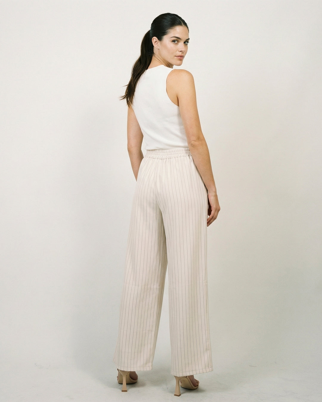 Wide-leg striped trousers MF56213