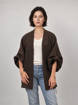 Manteau souple à manches amples et ceinture – MF56792