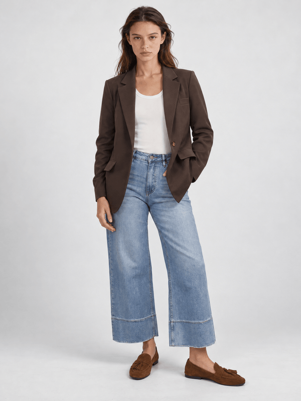 Blazer droit structuré à bouton unique – MJ2280