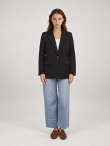 Blazer droit structuré à bouton unique – MJ2280