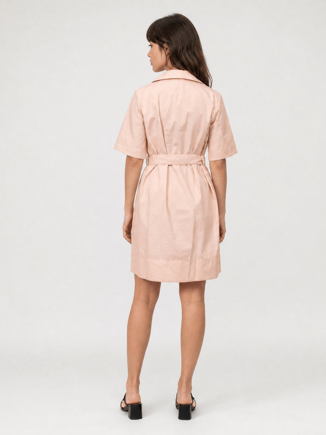 Robe chemise ceinturée en coton MJ5424