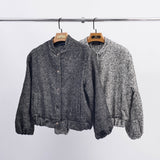 Sequin Bomber Jacket with Puff Sleeves TDM68824