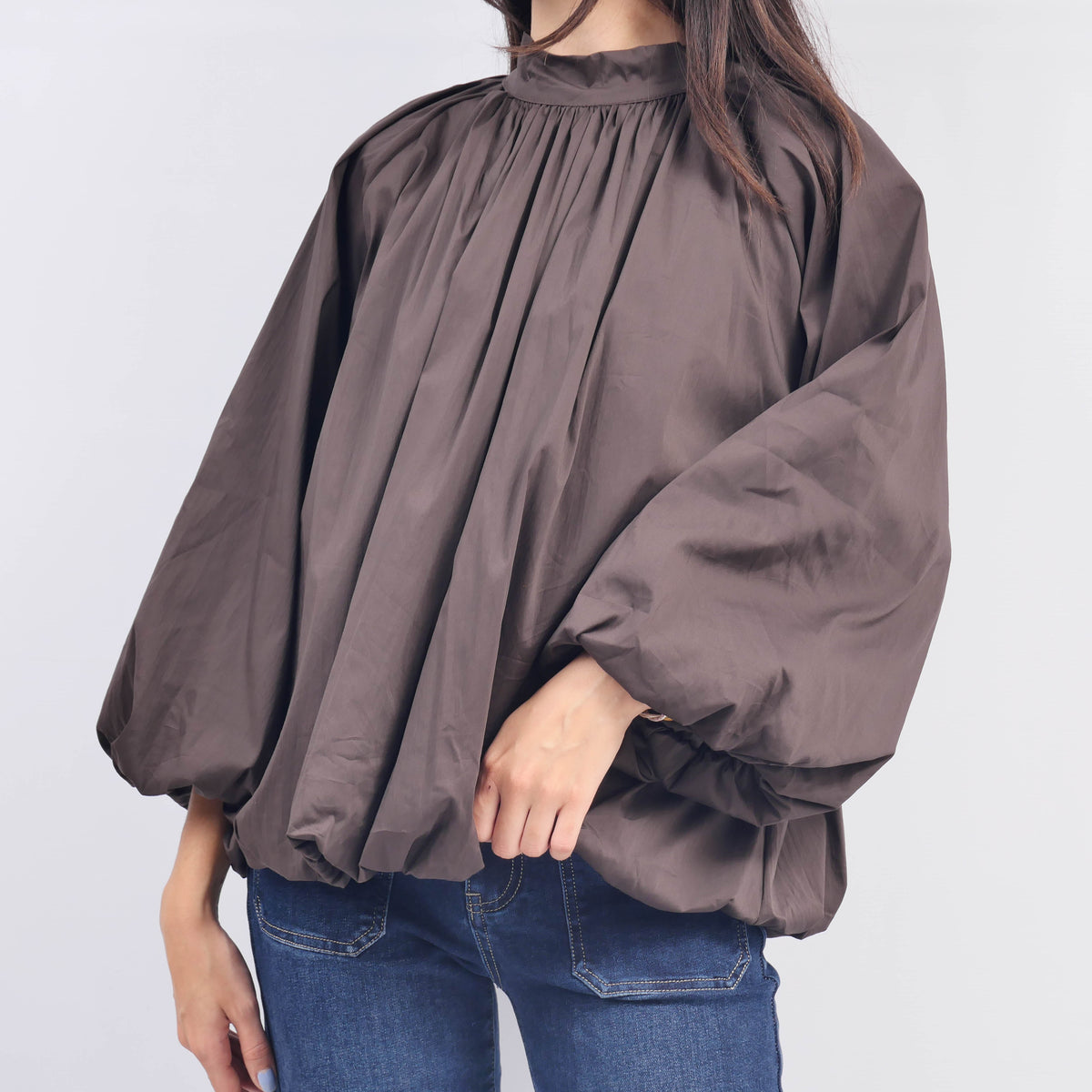 Loose fitting puff sleeve shirt tdm59624