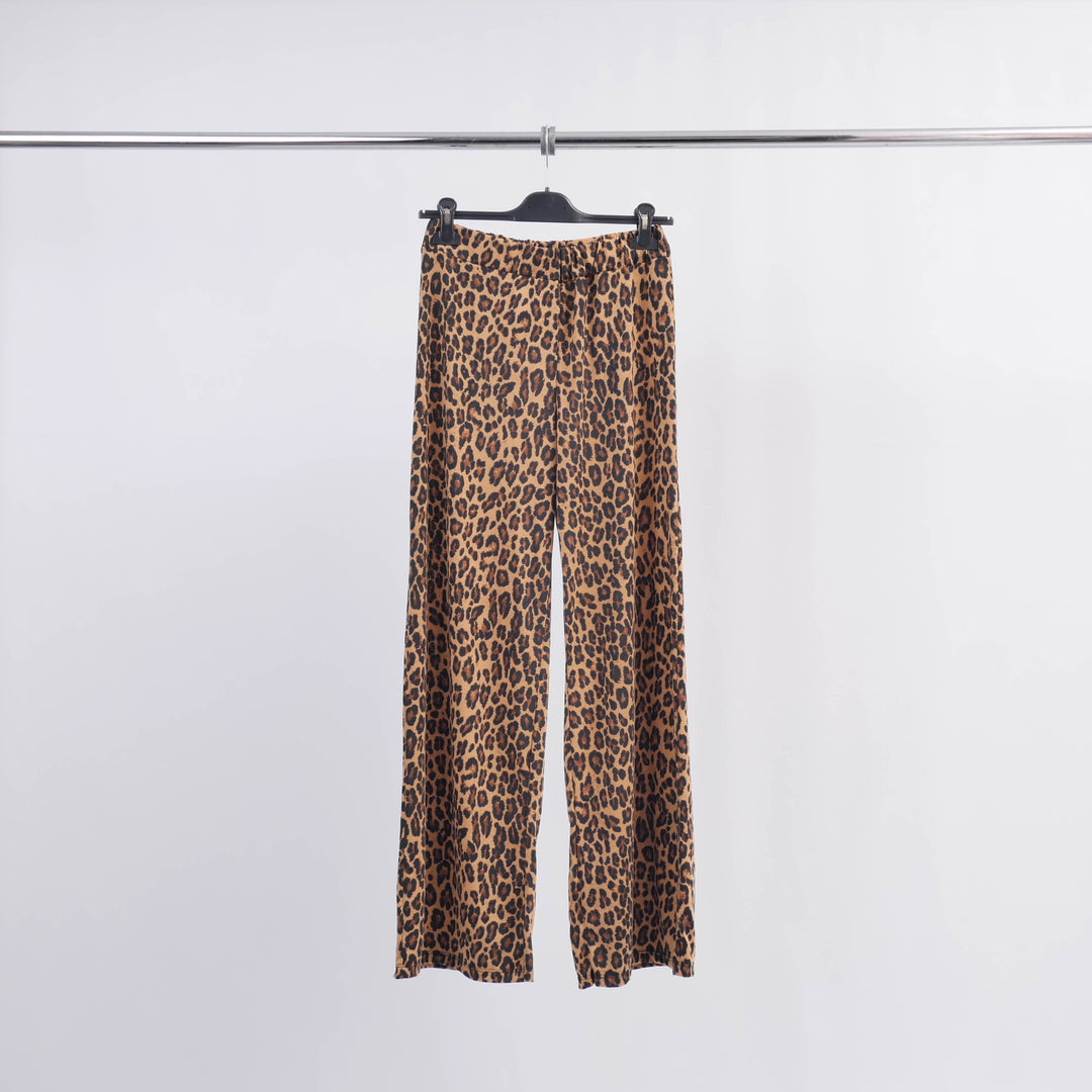 Leopard Print Straight Leg Trousers TDM26320