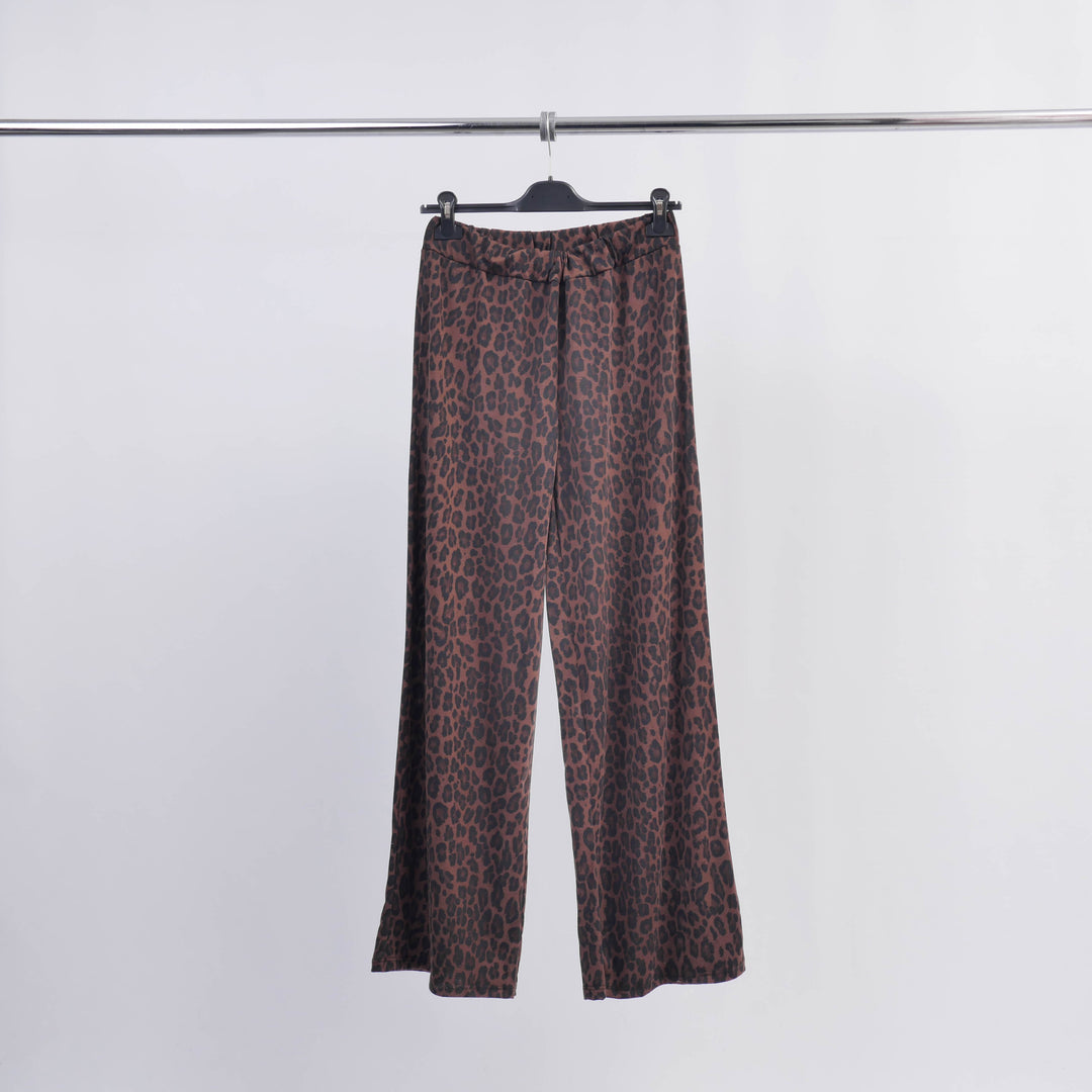 Leopard Print Straight Leg Trousers TDM26320