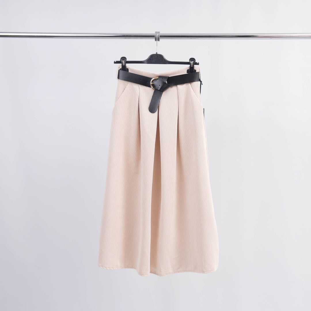 Corduroy Belted Skirt TDM52123-7