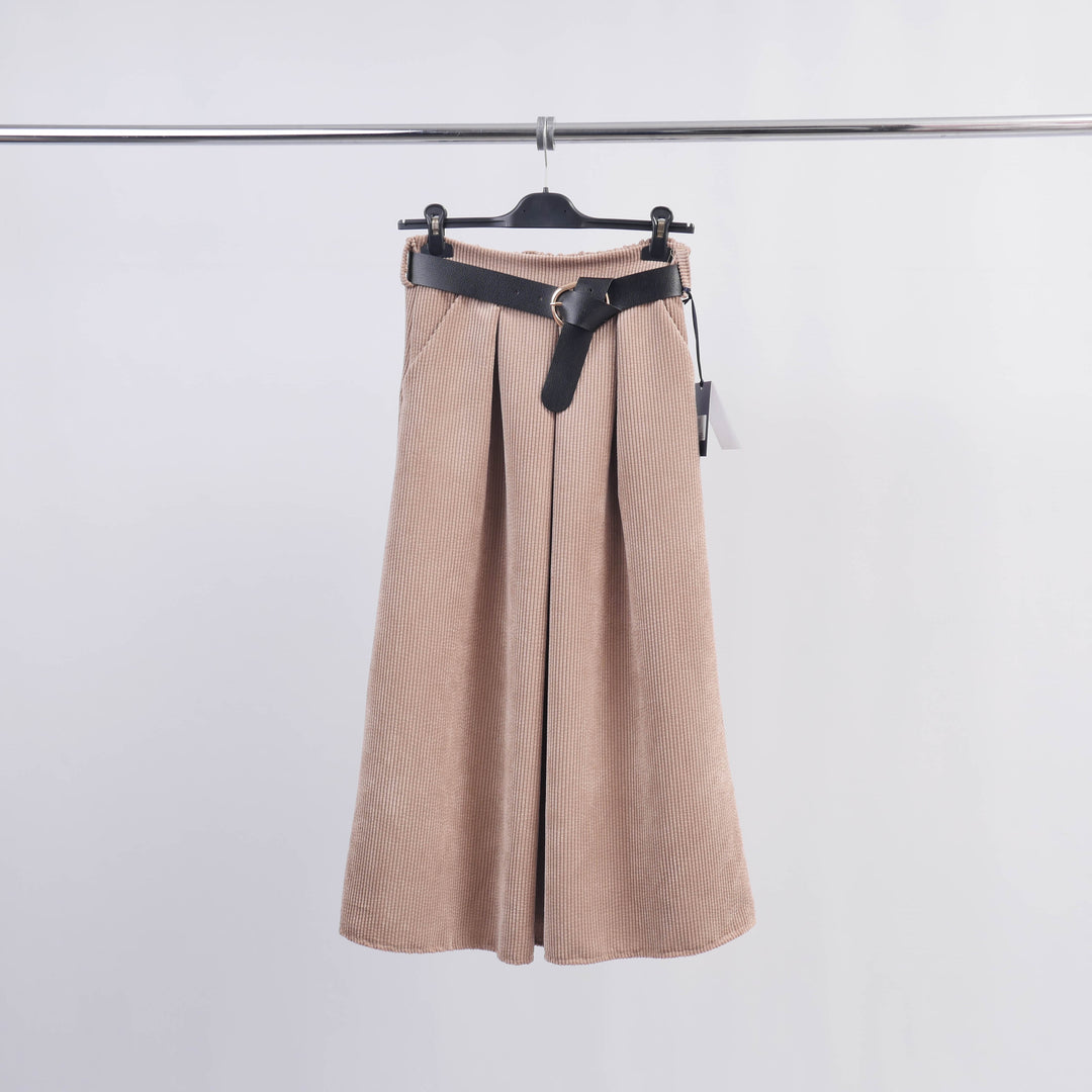 Corduroy Belted Skirt TDM52123-7