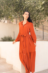 Viscose Crepe Shirt Dress TDM51224-2