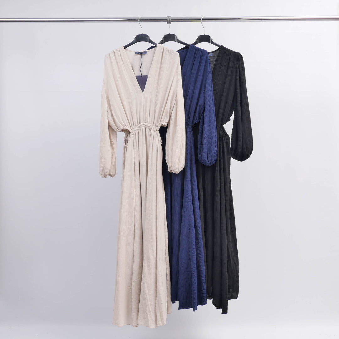 Viscose Crepe V-Neck Dress TDM53223