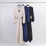 Viscose Crepe V-Neck Dress TDM53223