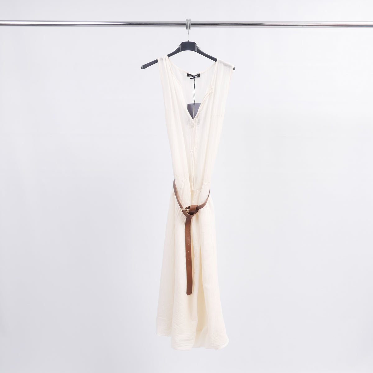 Robe sans manche voile de coton + soie tdm33224