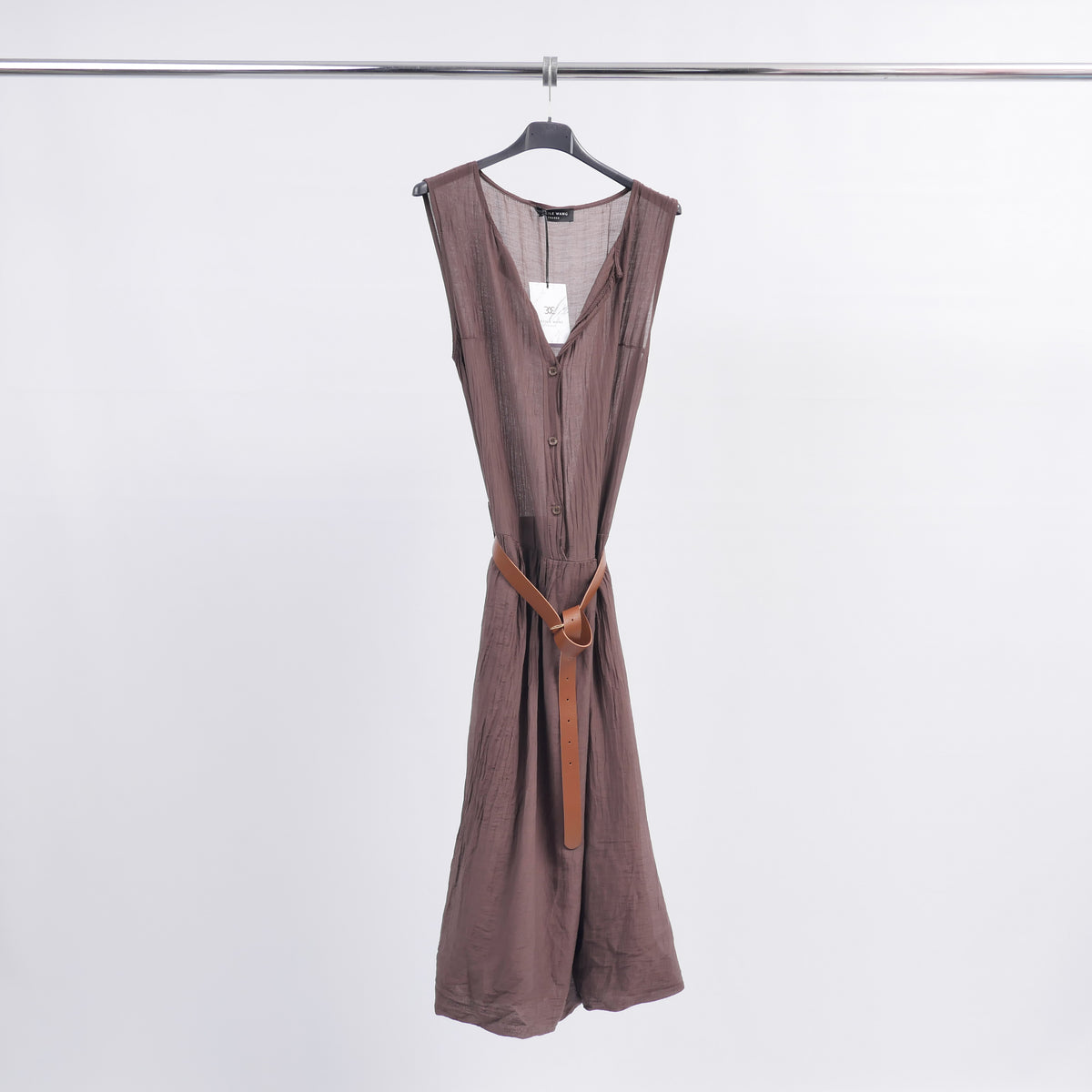 Robe sans manche voile de coton + soie tdm33224