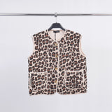 Leopard Print Quilted Vest TDM07024-3