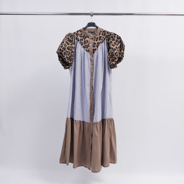 Robe Chemise Leopard/Rayure TDM32824