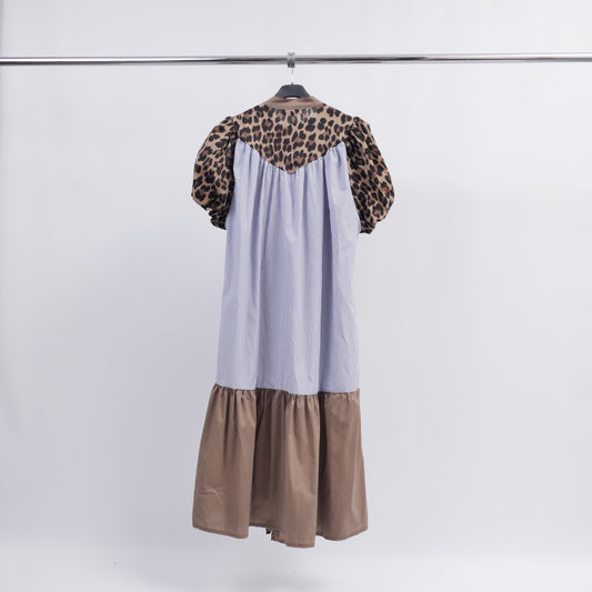 Robe Chemise Leopard/Rayure TDM32824