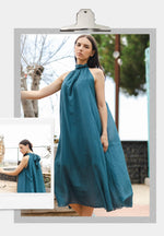 Charger l'image dans la galerie, Robe Ras De Cou Voile De Coton TDM38724
