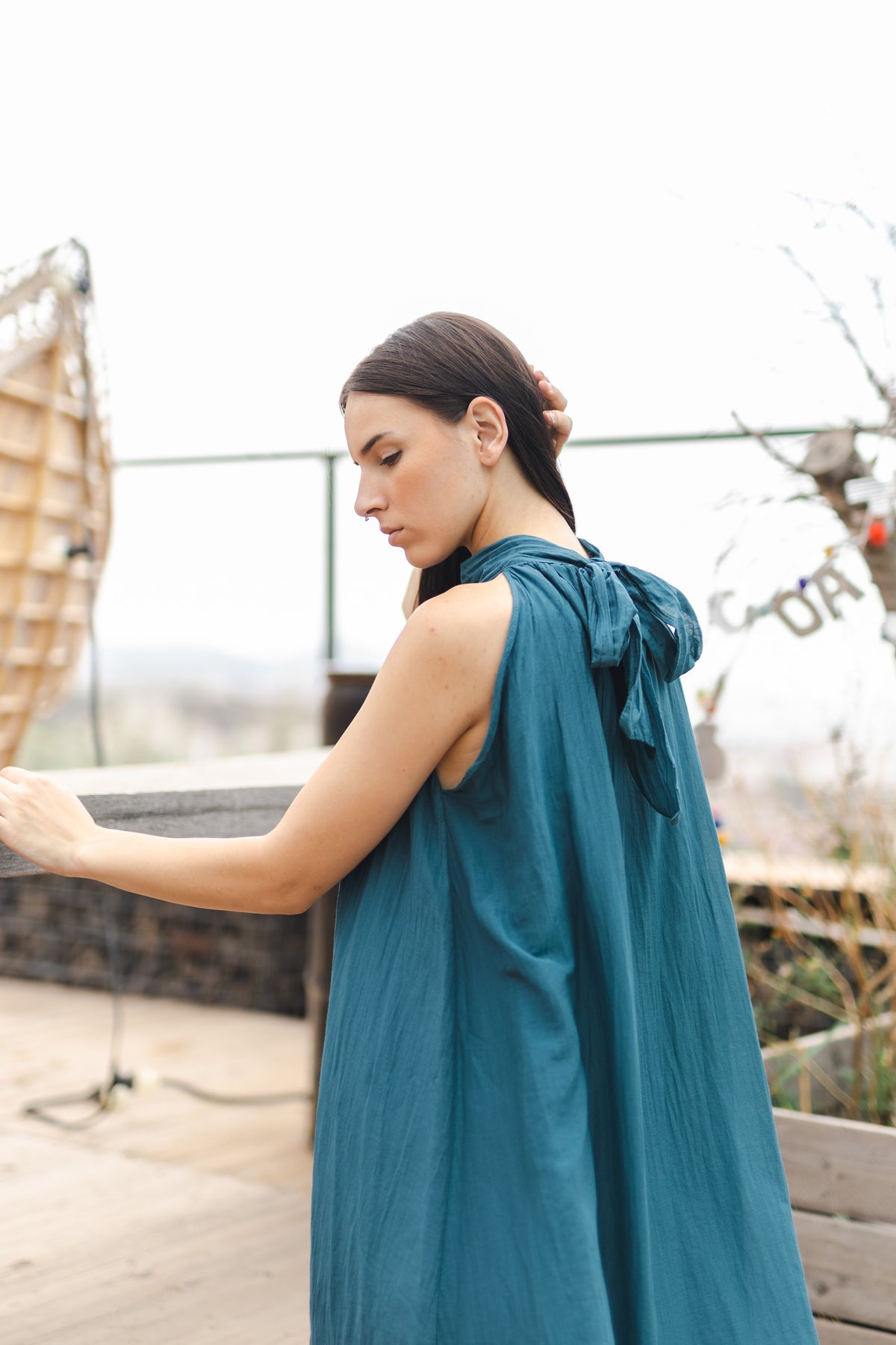 Robe ras de cou voile de coton tdm38724