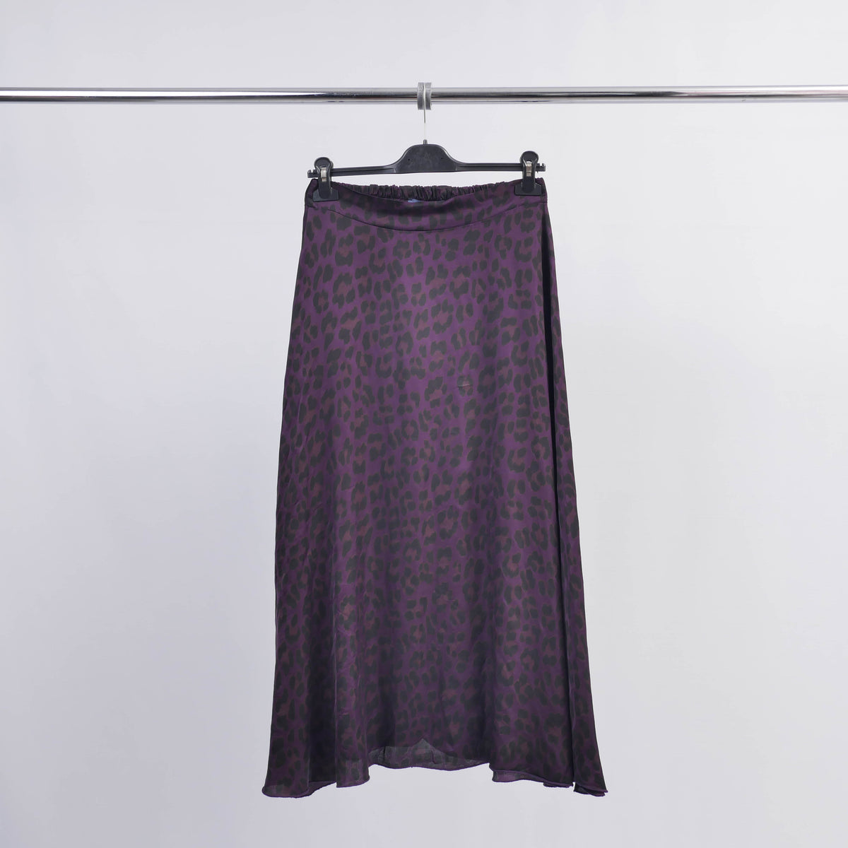 Leopard print satin viscose skirt tdm31919vs 20