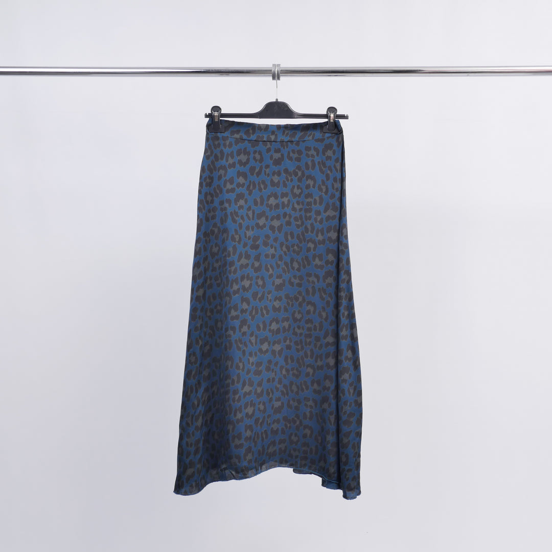 Leopard Print Satin Viscose Skirt TDM31919VS-20