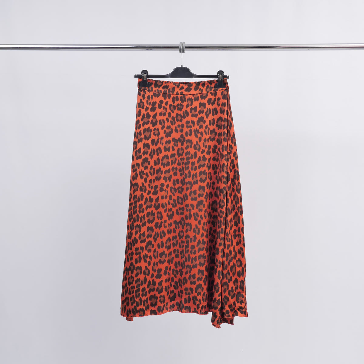 Leopard print satin viscose skirt tdm31919vs 20