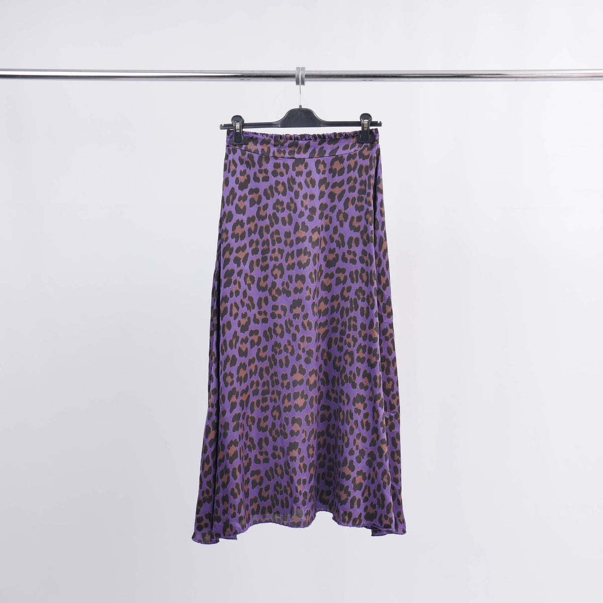 Leopard print satin viscose skirt tdm31919vs 20