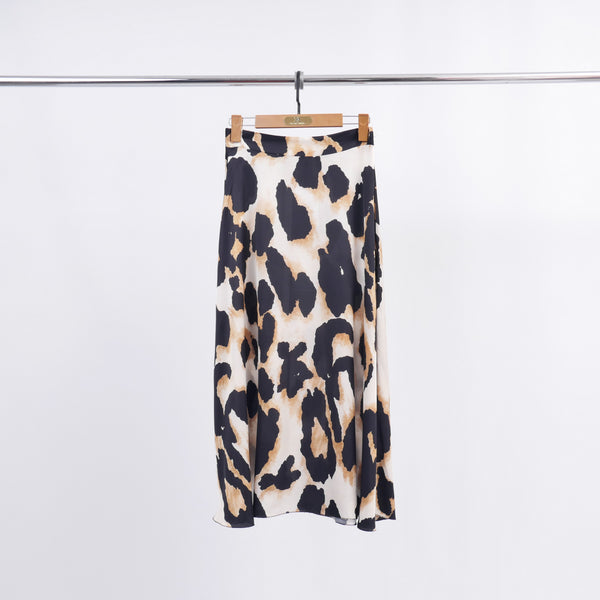 Satin Viscose Patterned Skirt TDM31919-14