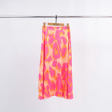 Satin Viscose Patterned Skirt TDM31919-14