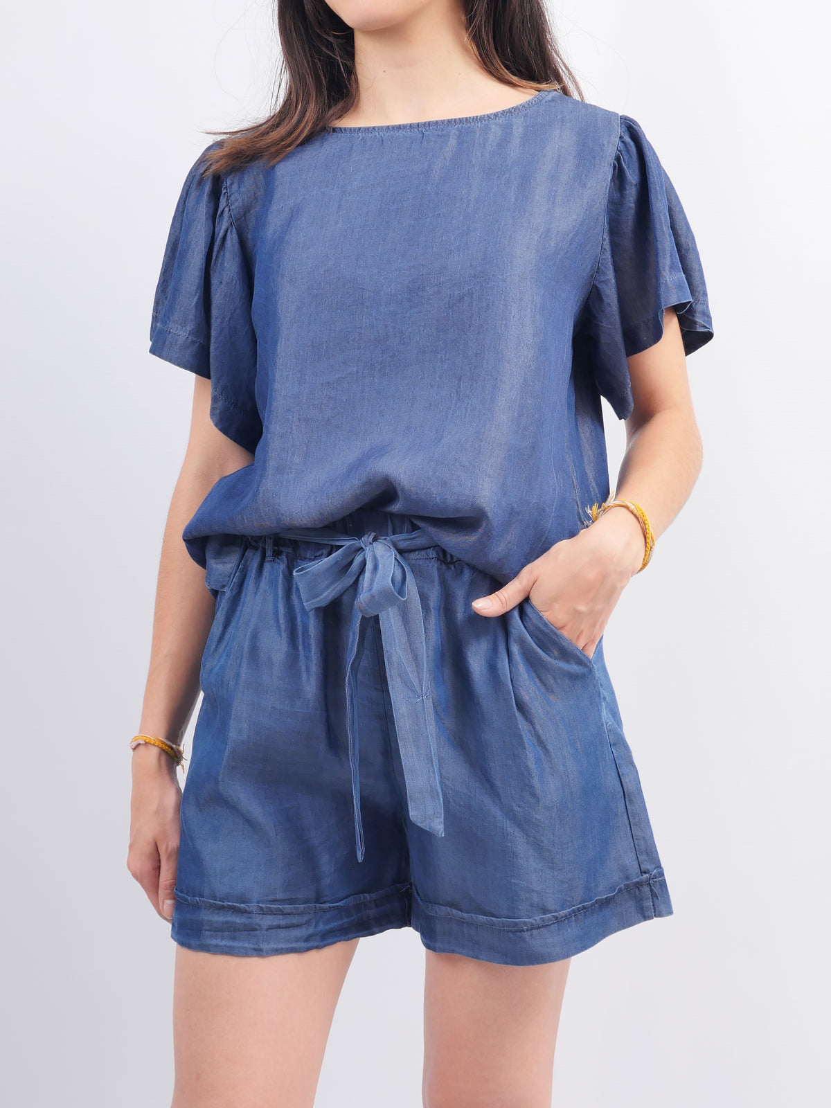 Blouse 100% tencel tdm18506tn