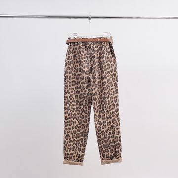 Pantalon ceinturé Motif Léopard TDM07823-2