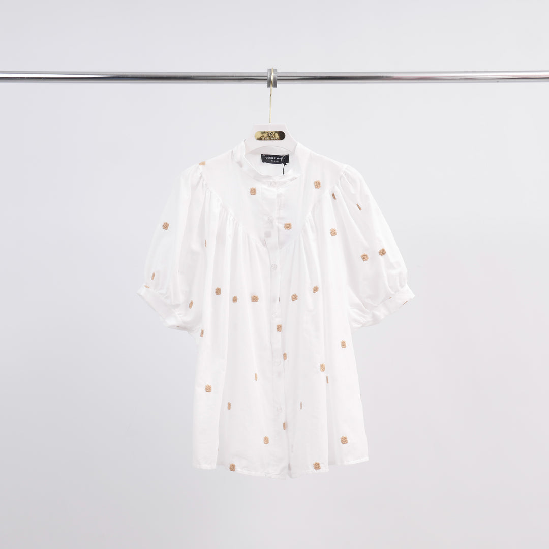 Embroidered Short-Sleeve Shirt TDM76221-CO