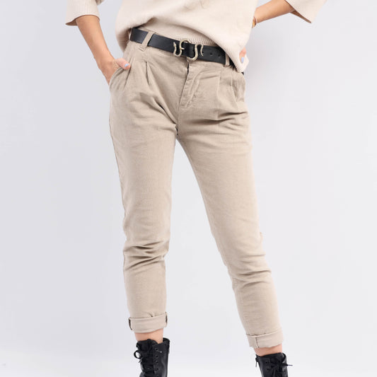 Pantalon Velour Cotelé Ceinturé CVA820187