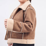 Load image into Gallery viewer, CVGI164 Zip-Up Shearling Jacket
