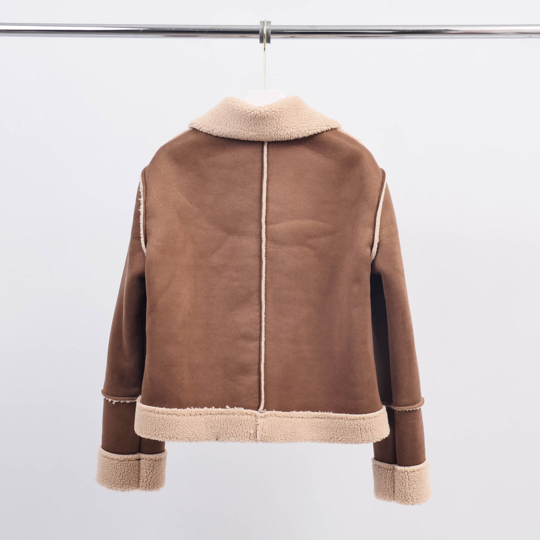 CVGI164 Zip-Up Shearling Jacket