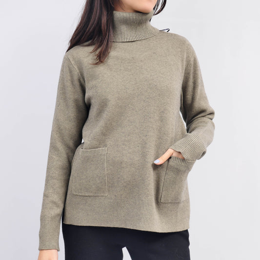 Pull Col Roulé Avec Poches HY36040