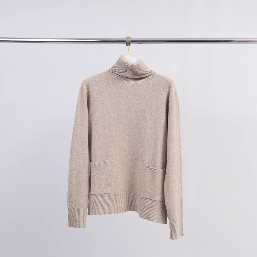 Turtleneck Sweater with Pockets HY36040