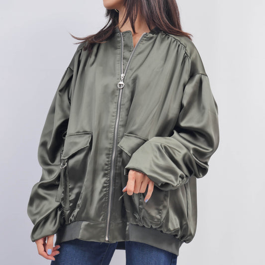 Veste Zippée Satinée MJ84069