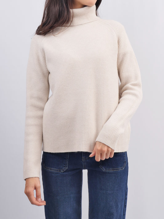 Pull Col Roulé Cotelé HY23220