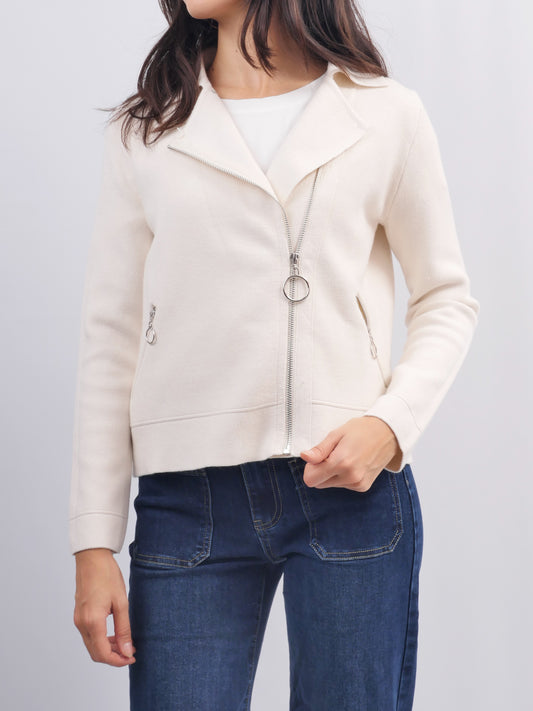 Cardigan Zippé Avec Deux Fausses Poches HY11056