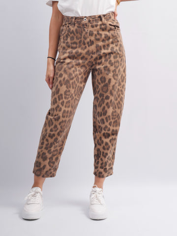 Pantalon Motif Léopard CWD11645-2